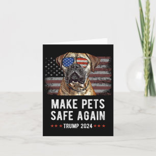 Cartão Torne os animais seguros novamente, Bullmastiff Do