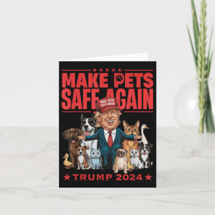 Cartão Torne Os Animais Seguros Novamente Trump 2024 Salv