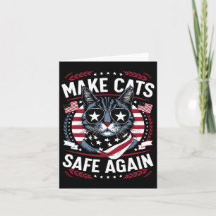 Cartão Torne Os Gatos Seguros Novamente Para Trump 2024