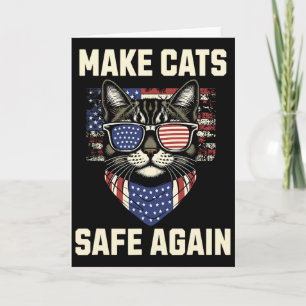 Cartão Torne os Gatos Seguros Novamente Trump Gatos Para