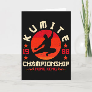 Cartão Torneio de Kumite Retro Funny Viral Karate