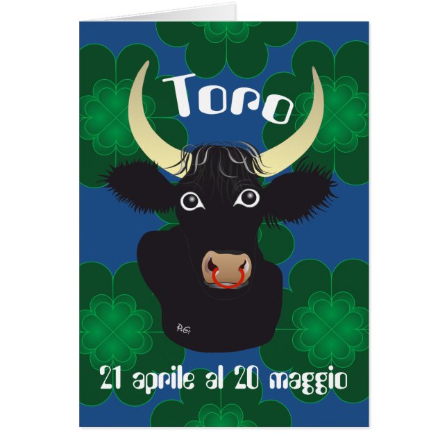 Cartão Toro 21 prile al 20 maggio Biglietti d'auguri (Frente)