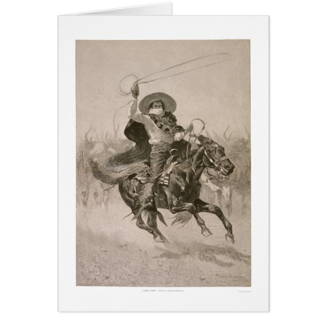 Cartão Toro, Toro por Frederic Remington (Frente)