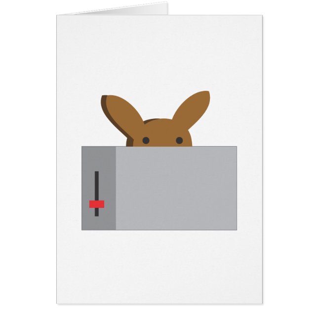 Cartão torradeira do coelho (Frente)