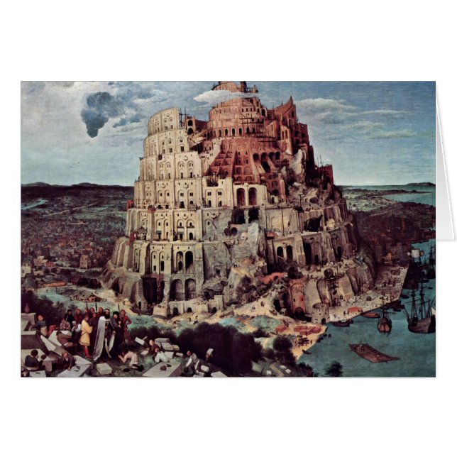 Cartão Torre De Babel, De Bruegel D. Ä. Pieter (Frente Horizontal)