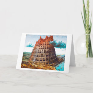 Cartão Torre de Babel, Pieter Bruegel, o Velho