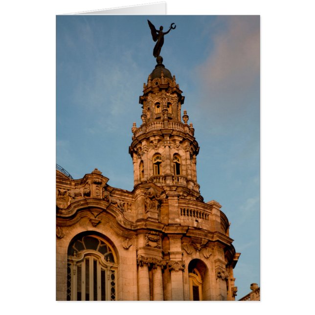 Cartão Torre de edifício antigo, Havana, Cuba (Frente)