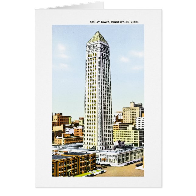 Cartão Torre de Foshay, Minneapolis, Minnesota (Frente)