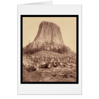 Cartão Torre do Diabo a partir do lado oeste WY 1890