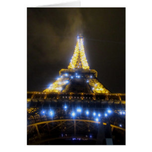 Cartão Torre Eiffel à Noite