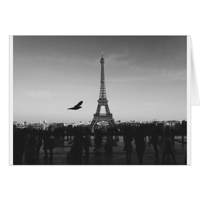 Cartão Torre Eiffel Paris França (Frente Horizontal)