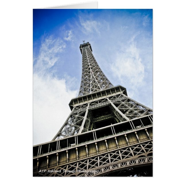 Cartão Torre Eiffel - Paris, França (Frente)