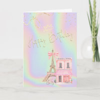 Torre Eiffel Parisiense Holográfica de Aniversário