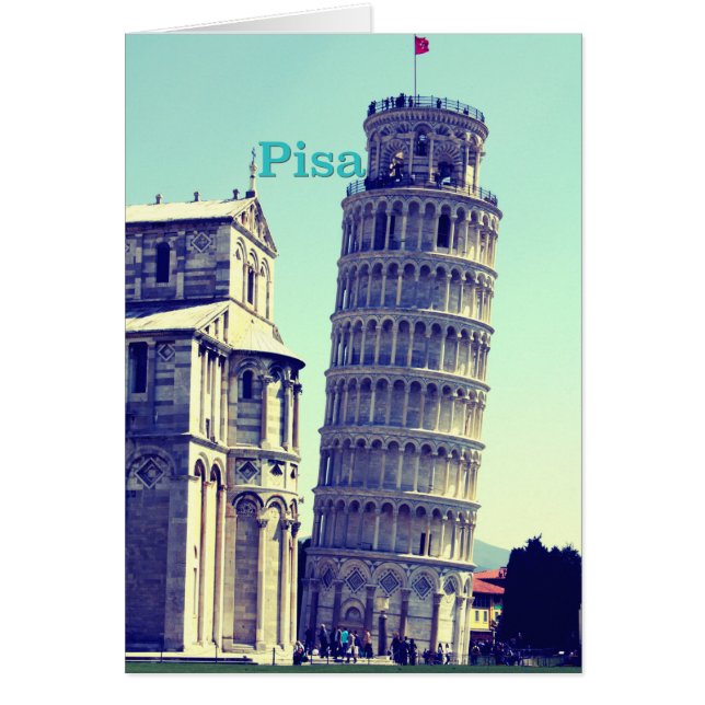 Cartão Torre inclinada de Pisa (Frente)