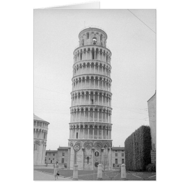 Cartão Torre inclinada de Pisa (Frente)