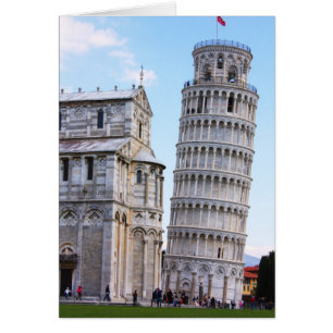 Cartão Torre inclinada de Pisa