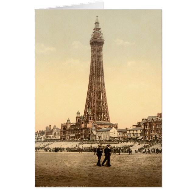 Cartão Torre IV de Blackpool, Lancashire, Inglaterra (Frente)