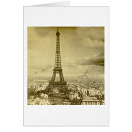 Cartão Torre Paris France 1889 de Eifel do vintage