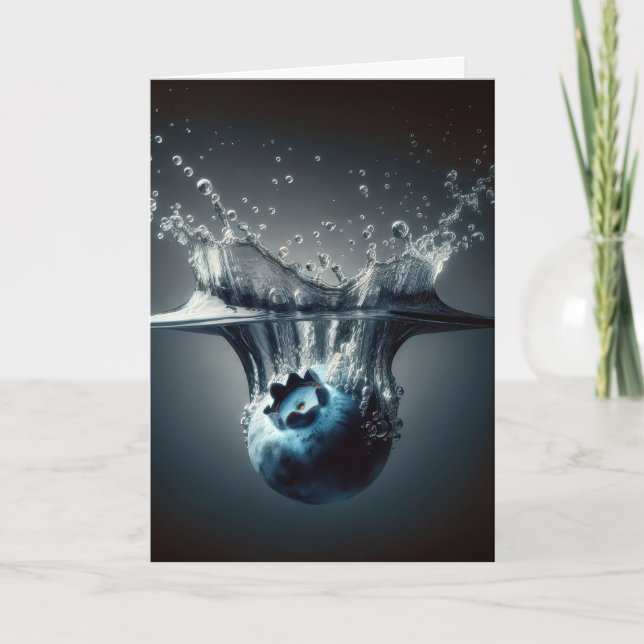 Cartão Torrente de Aniversário de Mirtilo (Frente)