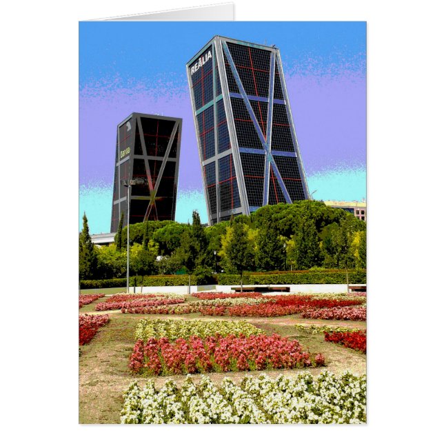 Cartão Torres Kio de Madrid (Frente)