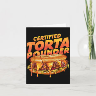 Cartão Torta Certificada Sob Amante da Comida Mexicana En