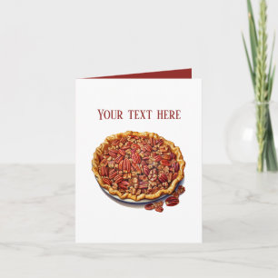 Cartão Torta de noz-pecã divertida personalizável