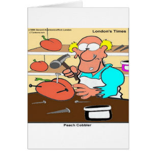 Cartão Torta de Pêssego Engraçada Cartoon LTC