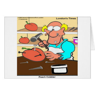 Cartão Torta de Pêssego Engraçada CartoonLTC