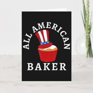 Cartão Torta Patriótica All American Byker 4 De Julho EUA