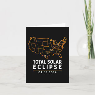 Cartão Total América do Partido Solar Eclipse 2024