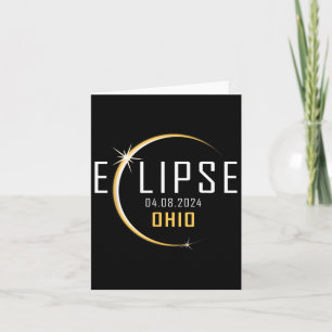 Cartão Total de Eclipse Solar 2024 Ohio America Primavera