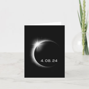 Cartão Total Solar Eclipse Primavera de 8 de abril de 202