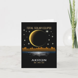 Cartão Totalidade do Eclipse Solar Total 2024