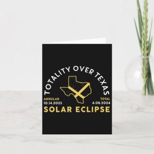 Cartão Totalidade do Texas Eclipse Solar Total Anual 2024