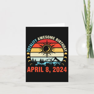 Cartão Totality Solar Eclipse Awincrível Aniversário de 8
