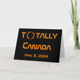 Cartão Totalmente Canadá 2024 Eclipse Solar