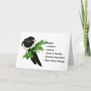 Cartão Totem do Magpie, aniversário engraçado do guia