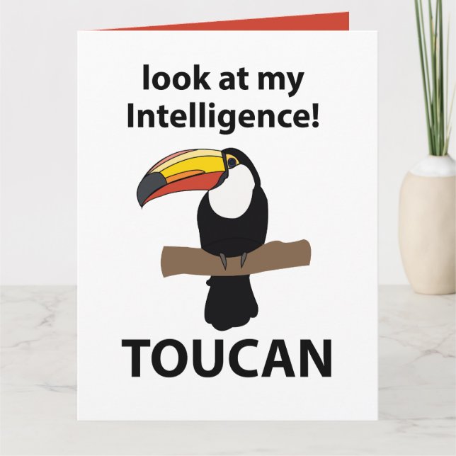 Cartão Toucan Bird Cute Engraçado (Frente)