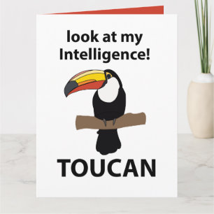 Cartão Toucan Bird Cute Engraçado