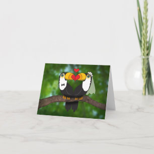 Cartão Toucan Get Married! Wedding Notecard