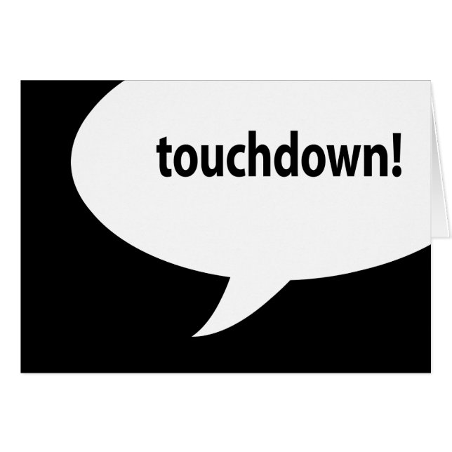 Cartão touchdown! (Frente horizontal)