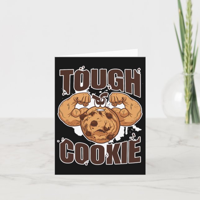 Cartão Tough Cookie Bodybuilding Comida (Frente)