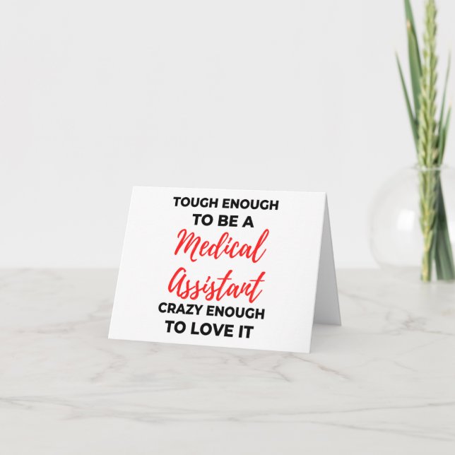 Cartão Tough Enough To Be A Medical Assistant 2 (Frente)