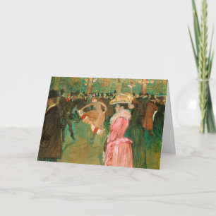 Cartão Toulouse-Lautrec - No Rouge, A Dança