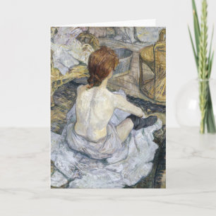 Cartão Toulouse-Lautrec - Ruiva / A Toilette