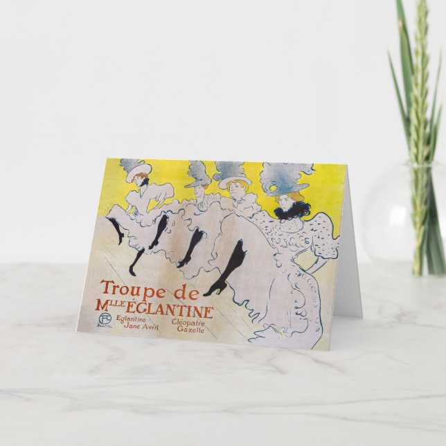 Cartão Toulouse-Lautrec - Troupe de Mlle Eglantine (Frente)