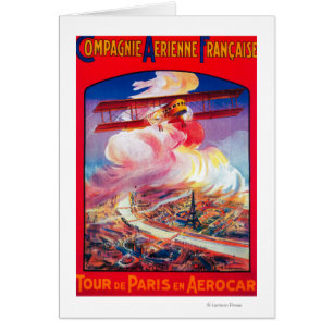 Cartão Tour de Paris, França, no Aerocar Poster Europe