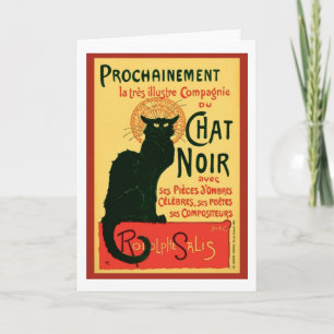 Cartão Tournée du Chat Noir, Theophile Steinlen