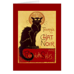 Cartão Tournée du Chat Noir, Théophile Steinlen