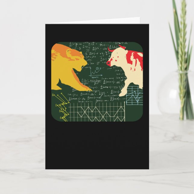 Cartão Touro E Urso (Frente)